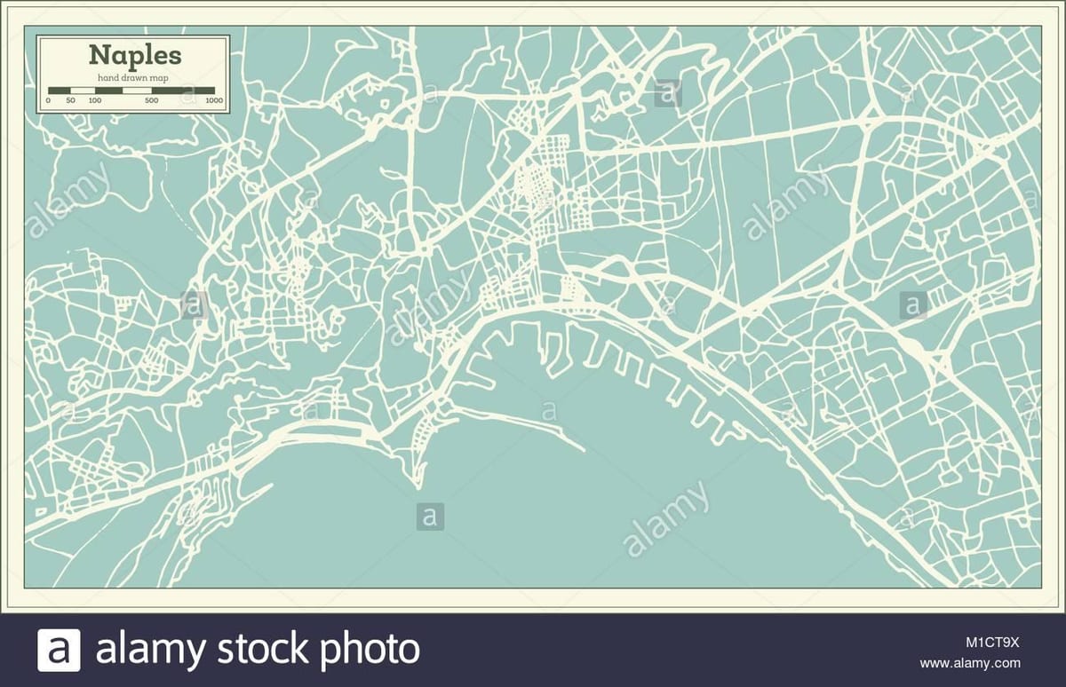 Kartta napoli italia kaupunki