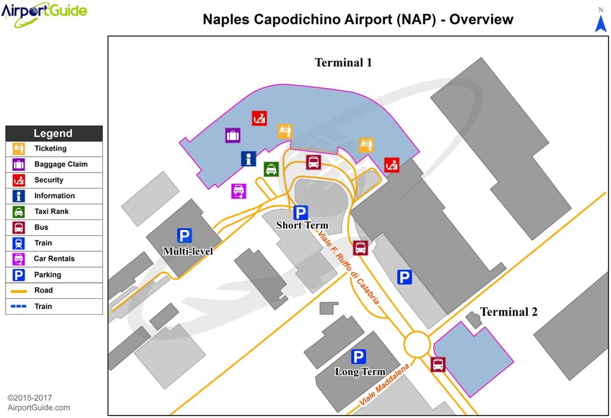 Kartta napoli lentokenttä terminaali