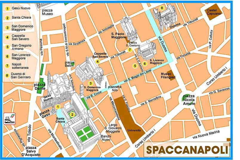 Kartta spaccanapoli-napoli
